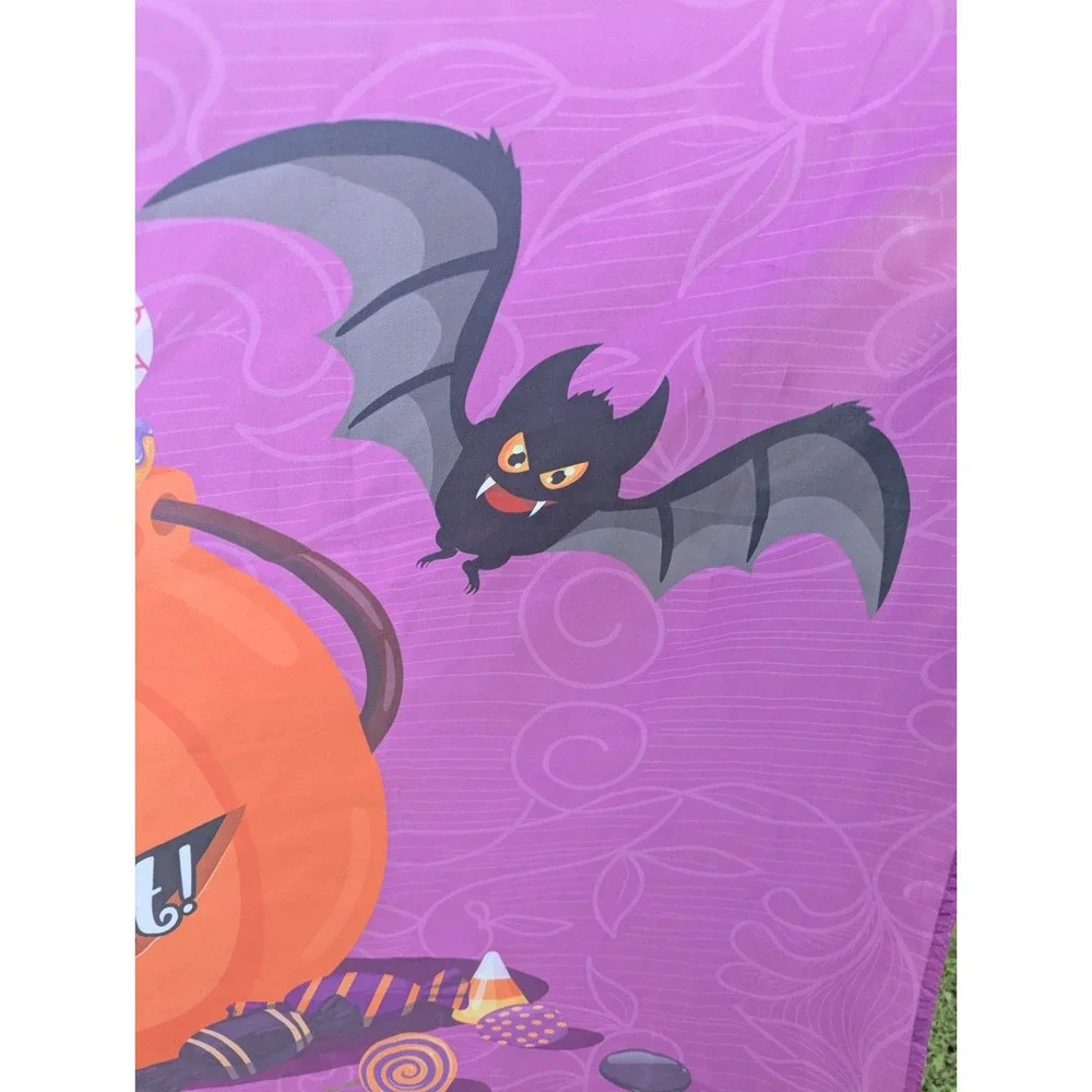 Halloween Banner Backdrop Pumpkin Ghost Bat 34x59